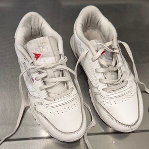 Reebok White Sneakers with Red Details